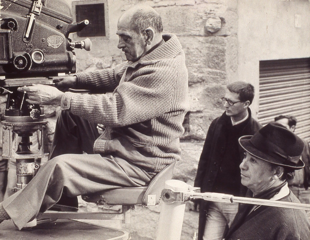 Luis Buñuel y José F. Aguayo rodando Viridiana