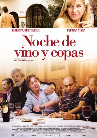 Cartel de Noche de vino y copas