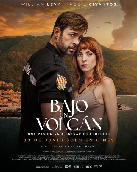 Cartel de Bajo un volcán