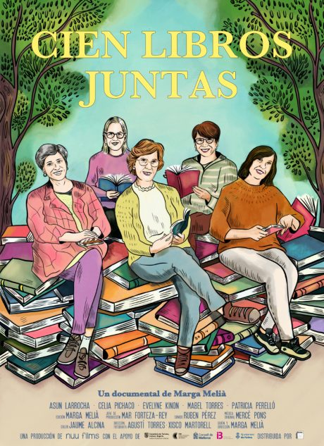 Cartel de Cien libros juntas