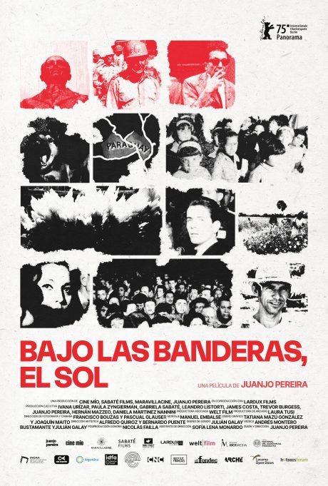 Cartel de Bajo las banderas, el sol